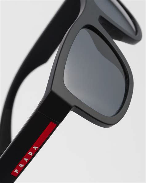 prada blk shn|Lens: Black Prada Linea Rossa Active Sunglasses .